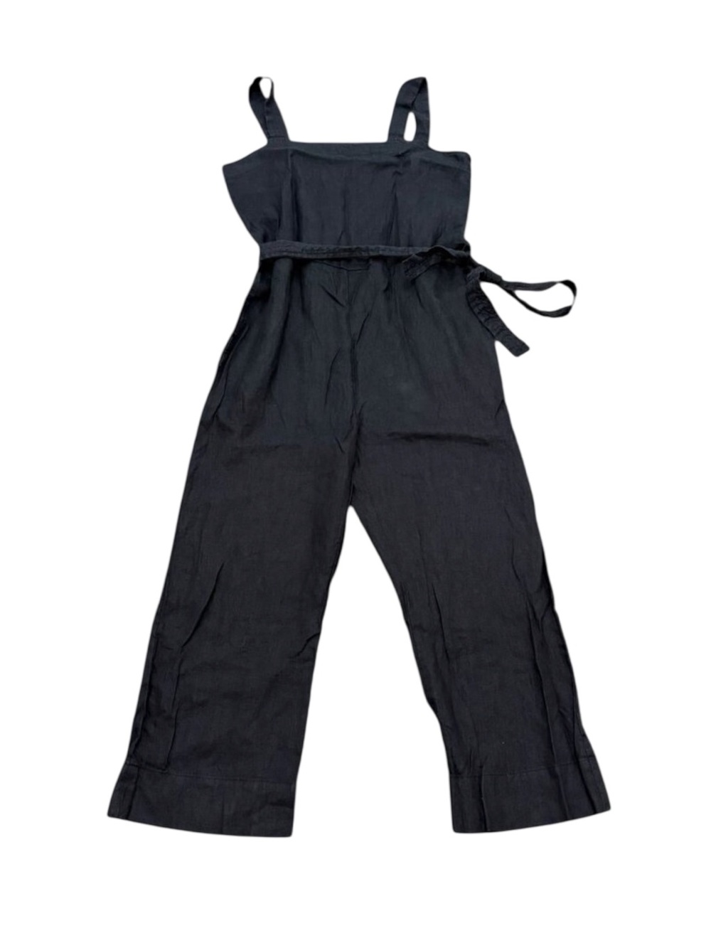 Women’s Quince Black Cotton Wide Leg Overalls 2010s